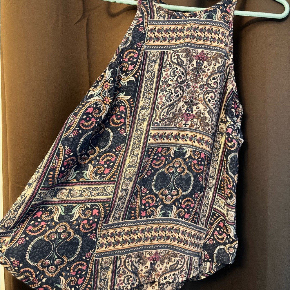 Cotton On Blue and White Graphic Tank Top